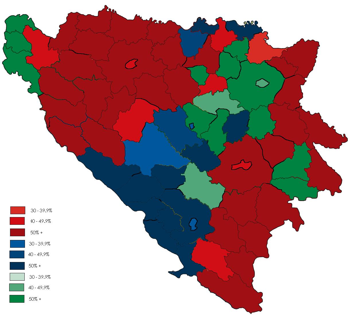 Этническая карта боснии