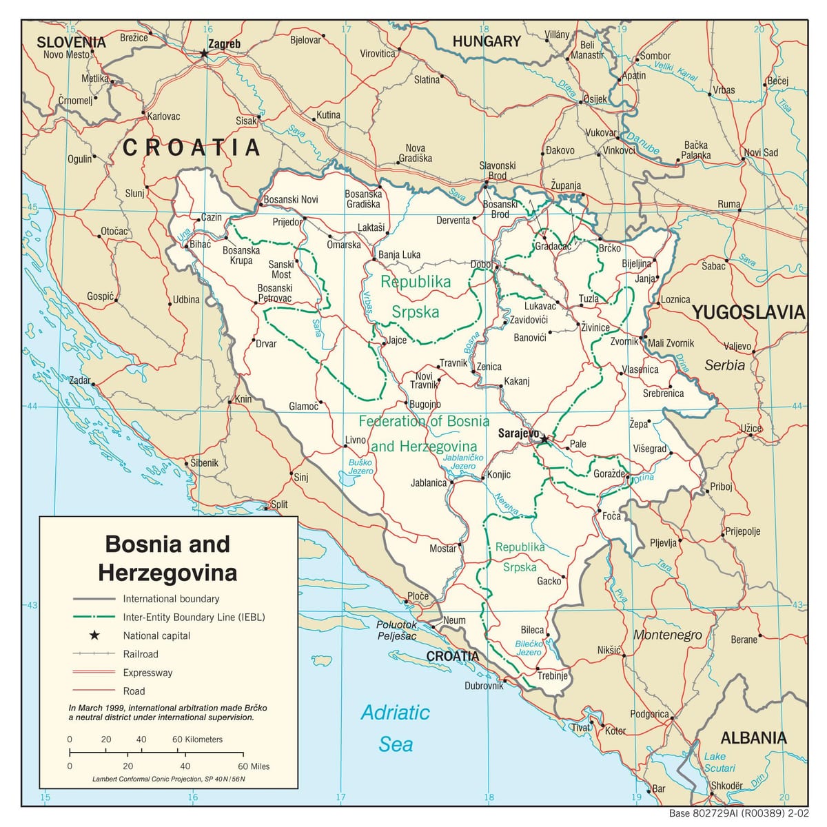 Босния и Герцеговина карте