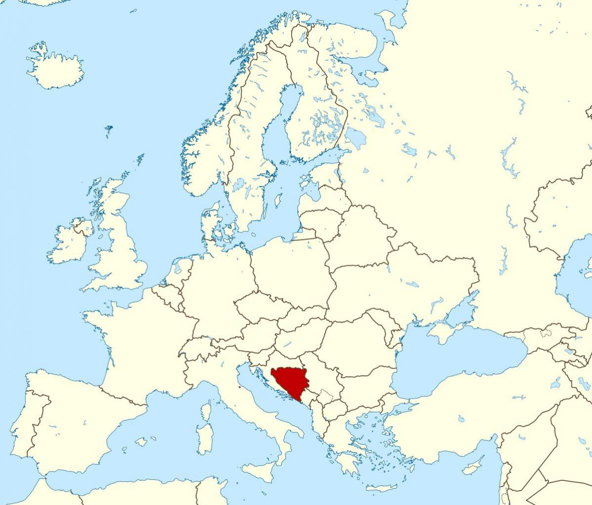Босния и Герцеговина на карте мира