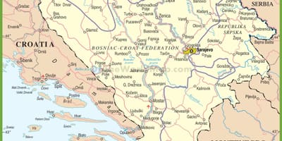 Карта Боснии дороги
