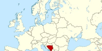 Босния и Герцеговина на карте мира