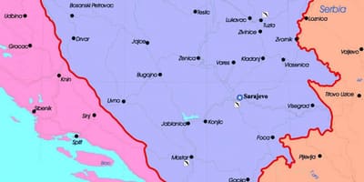 Политической системы Боснии и Герцеговины карта