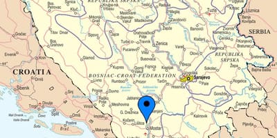 Карта мостар, Босния и Герцеговина