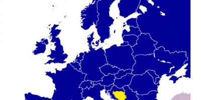 Карта Боснии и Герцеговины Европы