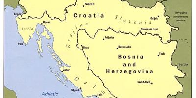 Карта Боснии и Герцеговине и в соседних странах
